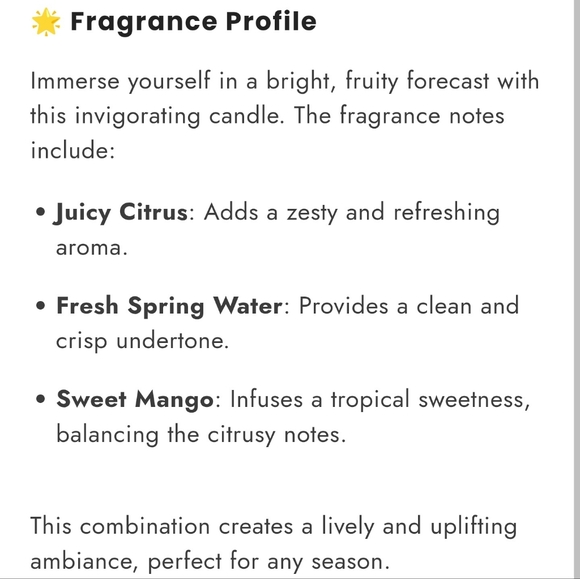 🛍BOGO 50% OFF🥭🍊🍋❄️🕯NWT‼️White Barn "Snowflakes & Citrus" 3-wick Candle - Picture 6 of 10